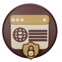 3D Icon Illustration web security png