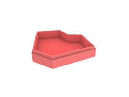 isometric heart shape gift box png