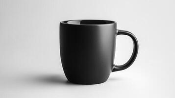 negro tazas taza Bosquejo aislado en blanco fondo, generativo ai foto