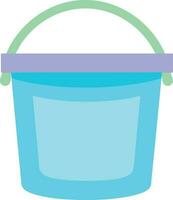 plastic blue bucket object vector