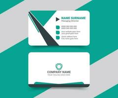 Double-sided modern business card design template vector
