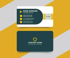 Minimalist business card design template vector