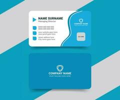 Clean business card design template vector