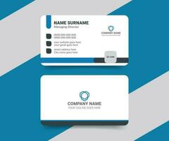 Professional elegant modern double side with white background business card design template vector