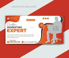 Corporate business agency promotional social media web banner template vector