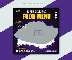 Special fresh and hot food menu social media promotion timeline web banner template vector