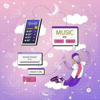 Concept of Music Streaming vector