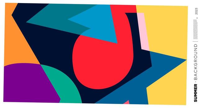 vector resumen vistoso dinámica geométrico modelo antecedentes ilustración para verano 2023