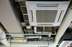 Close up Air Conditioner System on the Ceiling. photo