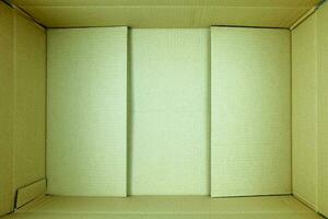 Inside Cardboard Box Texture Background. photo