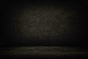 Abstract Dark Concrete Room Interior Background. photo