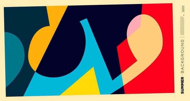 vector resumen vistoso dinámica geométrico modelo antecedentes ilustración para verano 2023