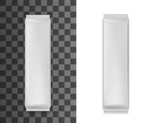 Narrow package mockup sachet or pouch bag template