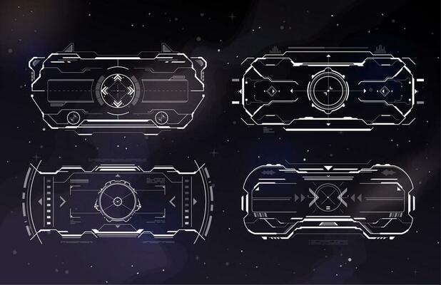 HUD aim control frame interface, target screen