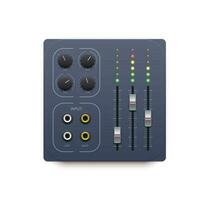 Sound mixer, music record app icon, audio control vector