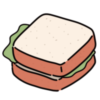 süß Sandwich Aufkleber png