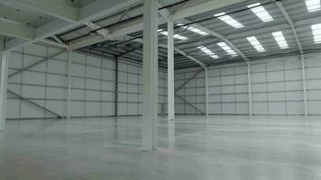 Empty Warehouse Interior Just After Construction video