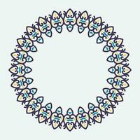 vector circle frame with vintage color