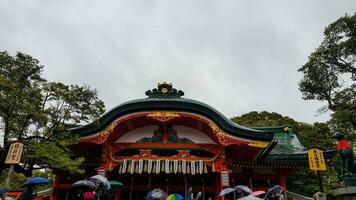 kioto, Japón en abril 2019. esta es el torii puerta. fushimi inari taisha senbón torii miles torii portón foto