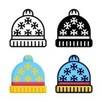 Beanie icon set collection vector