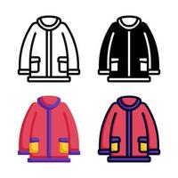 Coat icon set collection vector