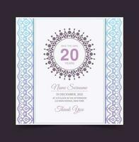 soft abstract pattern birthday invitation design vector