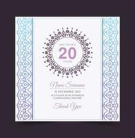 soft abstract pattern birthday invitation design vector