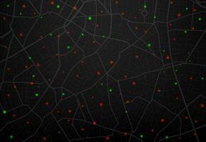 vigilancia satélite seguimiento, policía ciudad mapa vector