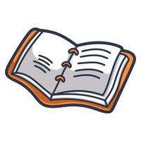 Free Vector cute reading book, tools for everyday life