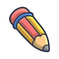 Free Vector cute school pencils, tools for everyday life