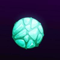 Mysterious space planet with stones and slime vector