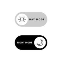 day and night toggle switch button vector icon