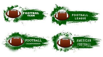 American football sport grunge banners vector