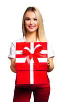 woman with gift box. . png