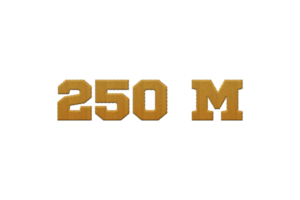 250 million les abonnés fête salutation nombre avec broderie conception png