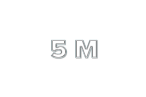 5 million subscribers celebration greeting Number with glass design png