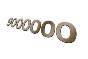 9000000 prenumeranter firande hälsning siffra med metall design png
