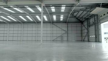Warehouse Facility Empty Interior Flythrough video