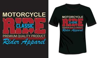 motocicleta paseo clasico camiseta diseño ilustración vector