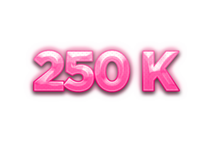 250 k abonnees viering groet aantal met roze ontwerp png