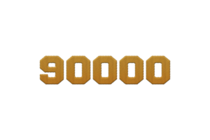 900000 subscribers celebration greeting Number with embroidery design png