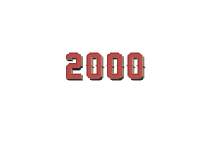 2000 iscritti celebrazione saluto numero con retrò design png