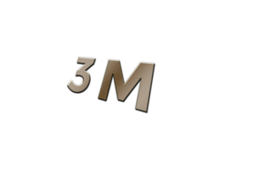 3 million subscribers celebration greeting Number with metal design png