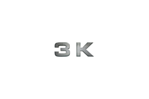 3 k subscribers celebration greeting Number with star wars design png