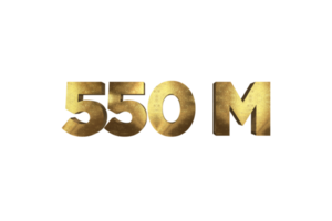 550 million subscribers celebration greeting Number with design png