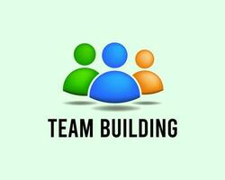 People logo design related to team building, together, connection, relation vector