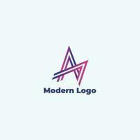 Modern and Letter logo Design Free Vector