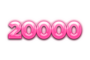 20000 abonnees viering groet aantal met roze ontwerp png