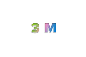 3 million subscribers celebration greeting Number with 3d extrude design png