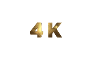 4 k Abonnenten Feier Gruß Nummer mit Gold Design png